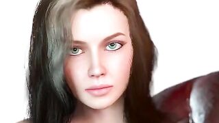 A cute and beautiful girl has her breasts grow in an unusual way
