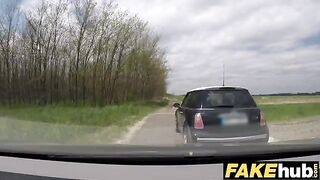 Fake cop unregistered driver got creampied by a real policeman in a steamy scene