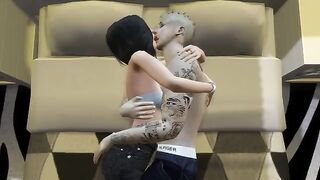3D Hentai - Animated XXX with Justin & Selena in passionate action