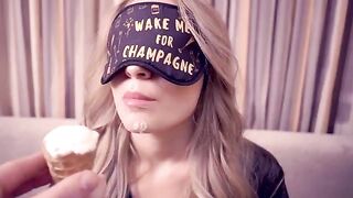 The beauty Dozza got lost and received a cumshot in her mouth in this steamy scene
