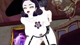 Lady Dimitrescu gets fucked doggystyle, hand job cum on face. Resident Evil Village Hentai