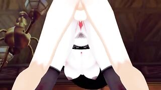 Lady Dimitrescu gets fucked doggystyle, hand job cum on face. Resident Evil Village Hentai