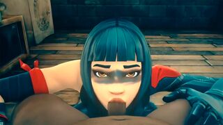 Blonde beauty gets fucked hard in various positions in Fortnite