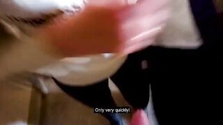 A guy fucked a girl at the door while her parents were away