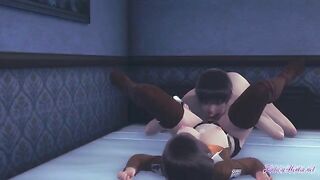 Mikasa gets her pussy eaten and cock sucked in this Attack on Titan Hentai scene