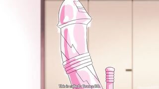A hot girl in anime style is fucking with two guys