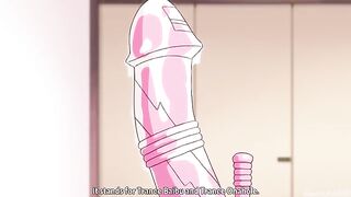 A hot girl in anime style is fucking with two guys