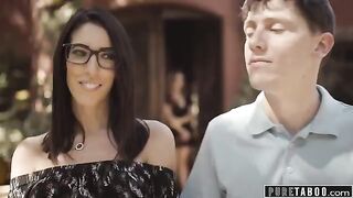A lonely widow, Natasha Nice, got so horny she started kissing the neighbor's dick