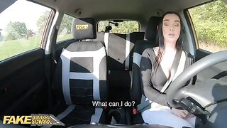 A girl is having an intimate encounter with her fake driving school teacher