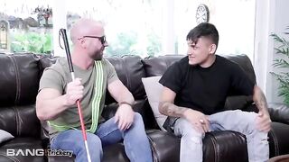 A blind man tricked sexy brunette Vienna Black into sex