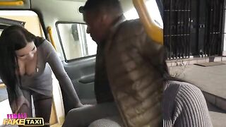 A big black cock for the huge natural tits of Sofia Lee in Female Fake Taxi