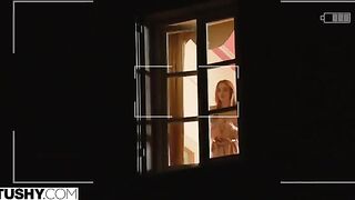 Horny girl Scarlett fucks in her ass hole with a scandalous lover
