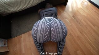 The stepsister is stuck again and shows her gratitude to the stepbrother twice