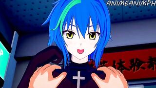High School DxD Xenovia Quarta gets her pussy filled with cum in this hot hentai scene