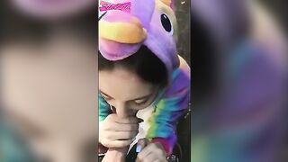 A girl ran away after getting fucked outdoors as a joke