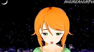 Minecraft Alex gets fucked in a steamy hentai session after work