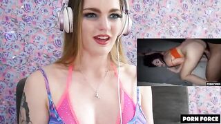 A girl watches a rough sex video and reacts strongly to it - Carly Rae Summers