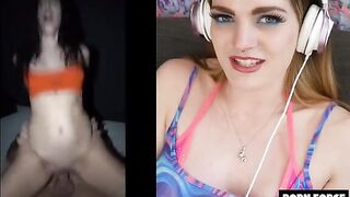 A girl watches a rough sex video and reacts strongly to it - Carly Rae Summers