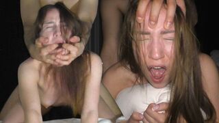 Petite college girl gets fucked hard in a rough session