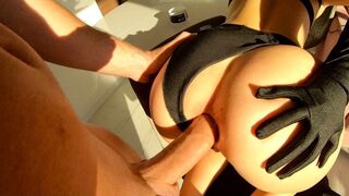 A girl is asking to be destroyed by a cock, especially in her ass