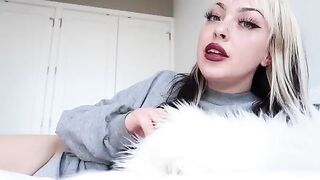 Your girlfriend persuades you to cum on her tits with a gentle Femdom JOI CEI