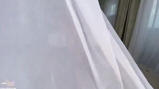 Amateur couple on vacation, getting fucked outdoors with a breathtaking view