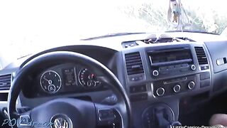 The hot hitchhiker Little Caprice got fucked on the bonnet