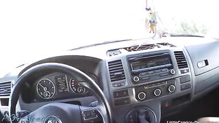 The hot hitchhiker Little Caprice got fucked on the bonnet