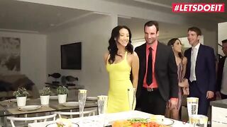 A rough orgy gets wild at a college party