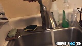 Exotic chick fucks with the landlord in her house to avoid eviction