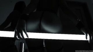 Adriana Chechik in the ass fuck chamber, experiencing intense anal action