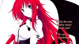 Rias greets her new servant - a must-see hentai JOI scene