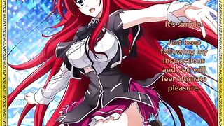 Rias greets her new servant - a must-see hentai JOI scene