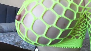 A blonde has sex with her boyfriend with big natural boobs