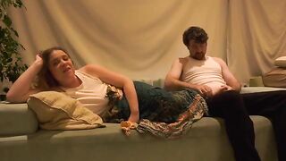 The guy has an intimate encounter with his stepmom in the evening