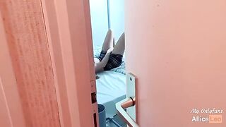 I watch my half-sister masturbating, then I offered her my cock and she accepted!