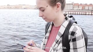 The guy did not expect to see such an attractive girl on his first date