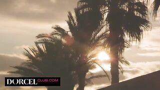 Gorgeous babes Ginebra Bellucci and Eve Sweet in sensual lesbian strapon action