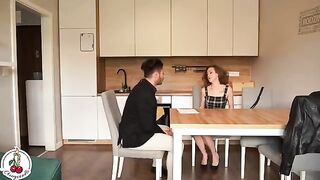 A hot girl is fucking with a real estate agent for rent discount