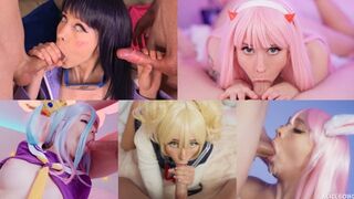 Best deep throat cosplay compilation featuring the stunning Alice Bong