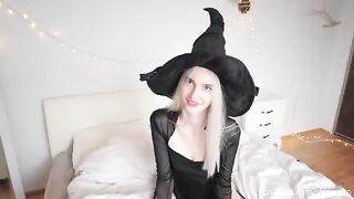 A guy came to a naughty witch and had sex with her on Halloween