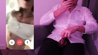 The guy could not hold back and made a mess in front of his husband