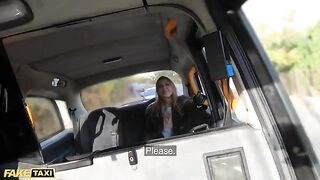 Jayla De Angelis's gloved hand massage turns into sex in Fake Taxi