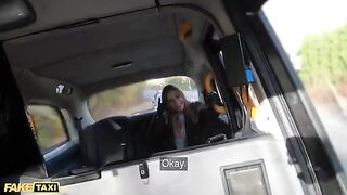 Jayla De Angelis's gloved hand massage turns into sex in Fake Taxi