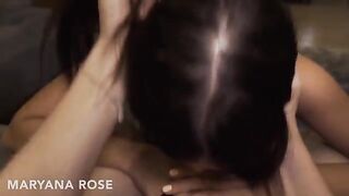 A friend is giving a lesson in intimacy to a grateful Maryana Rose