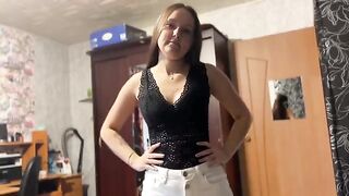 A sexy tattooed woman was fucked by her husband with a thick dick