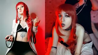Makima lost control of her pet Chainsawman in a kinky cosplay scene