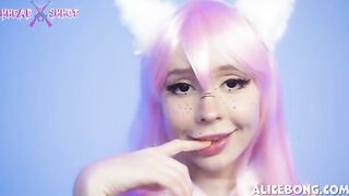 Alice Bong gets her asshole gapped by a huge toy