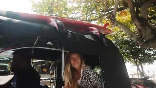 The couple has sex on the beach and gets very excited