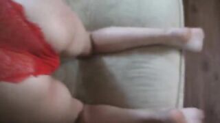 A cute girl is getting spanking and it makes her so horny